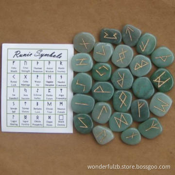 gemstone green aventurine rune set
